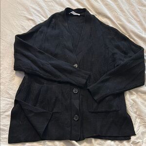Zara - Black Button-Up Cardigan